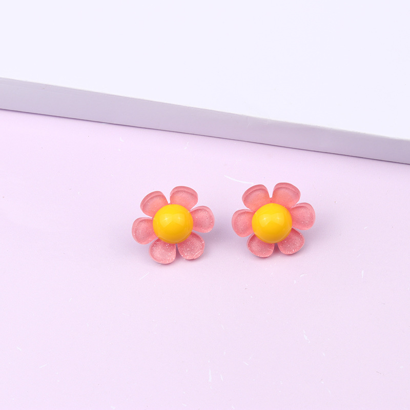 Earrings Classification 1 Pair Quantity Daily Occasion 1 Pair Simple Style Flower Arylic Earrings
