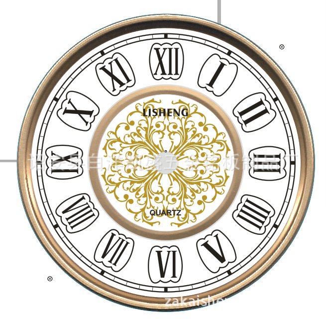 直销钟表配件欧式罗马字 新中式凹凸高光铝制钟面铝字盘铝制钟盘