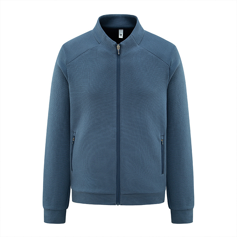 Men's Clothing Lightweight Quilted Jacket With Stand Collar - Soft 360g Cotton Fabric, Breathable & Quick-Dry, All-Season Comfort (Black, Denim Blue)_voghion.com