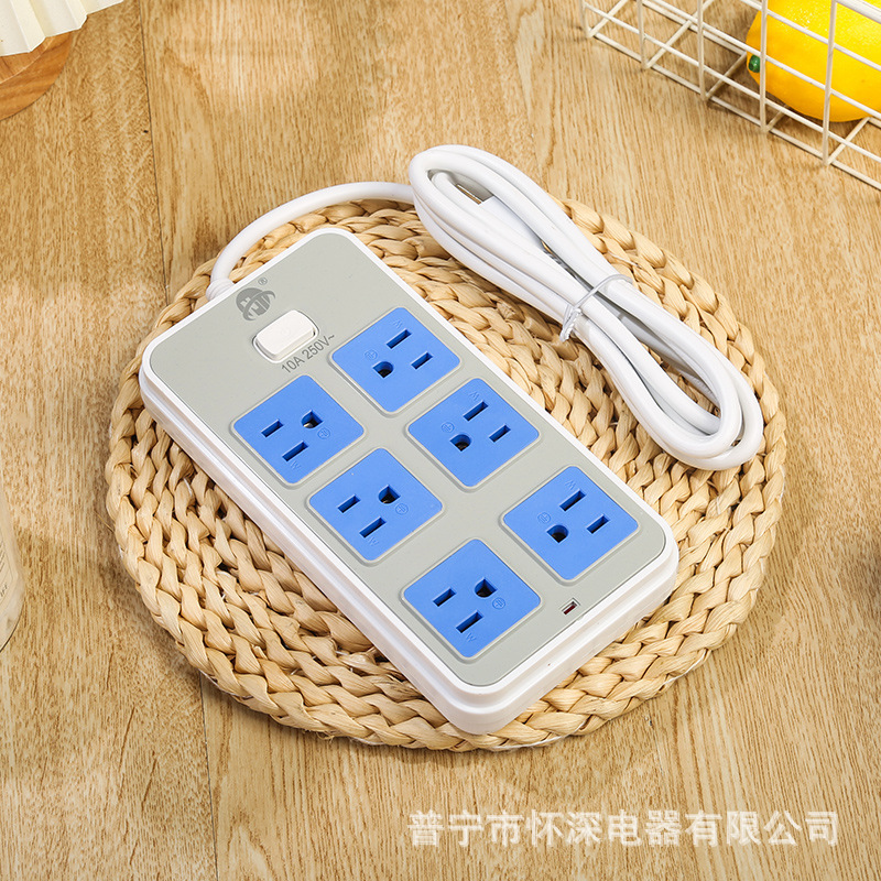 B020 # B021 # USB B022 # enchufe de doble fila poroso de 1,8 metros 110V enchufe de fila de comercio exterior