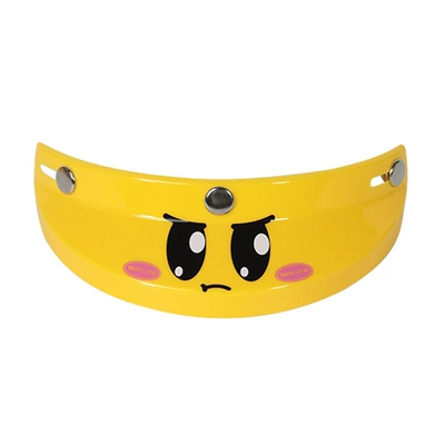 Cute Three-Button Harley Universal Helmet – Motosiklet dəbilqələri - ka-meng-hat-brim-yellow-anger