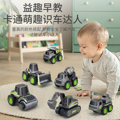 Children's toy Recaro bike 6 models black engineering team excavator paver bulldozer mixer crane model