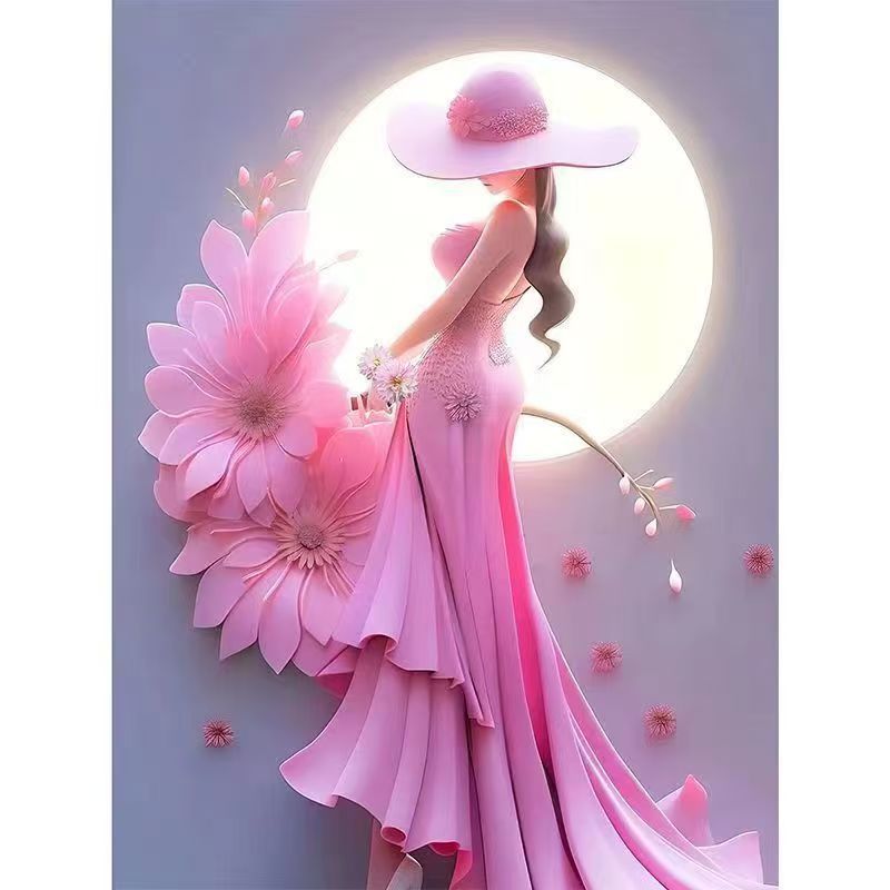 Fishtail Skirt Bedroom Entrance Mural Cream Soft Waxy Style Bedroom Girl Wall Sticker Frameless Mural Self-Adhesive Wallpaper Sticker