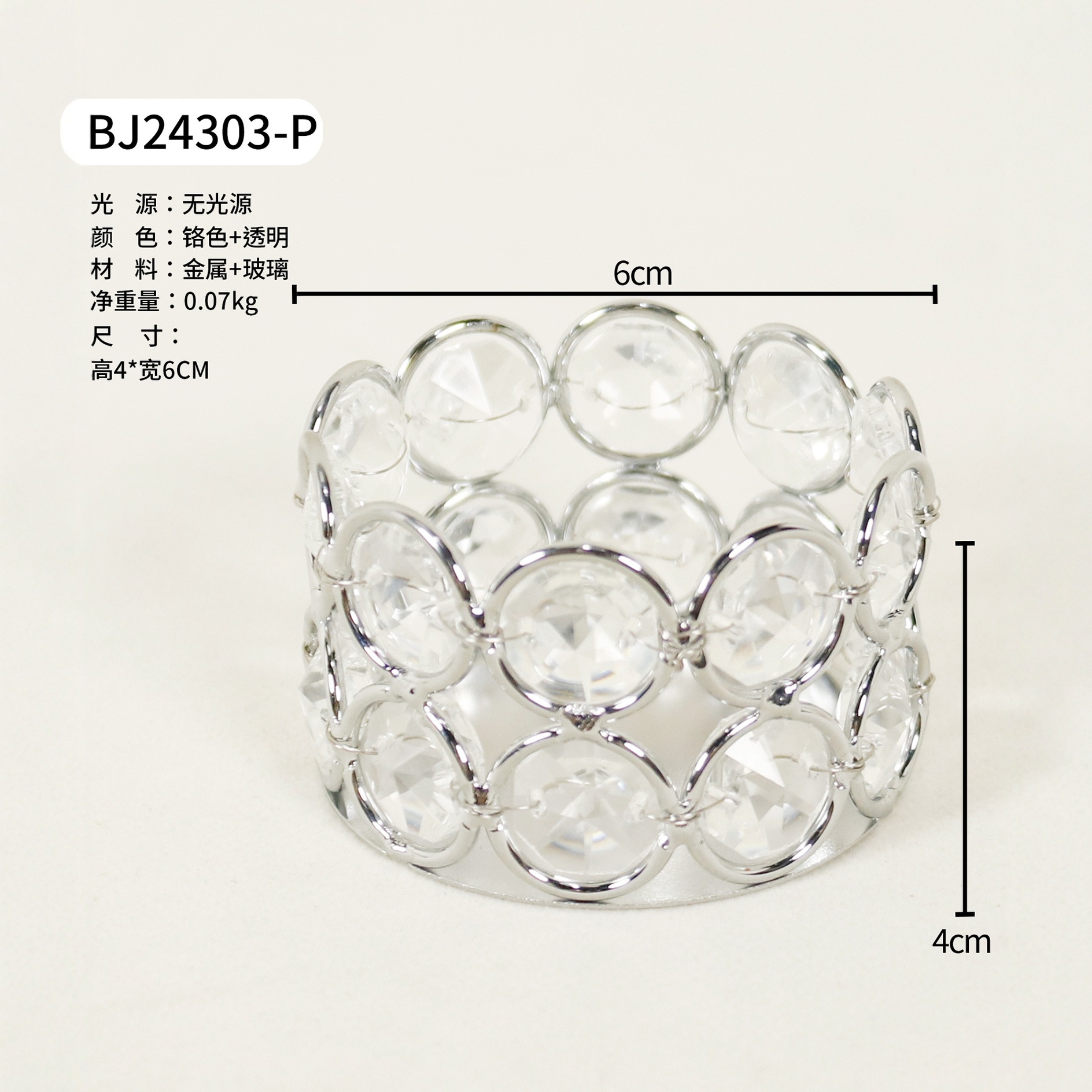 Candelaria de metal hecha a mano estilo europeo cera de cristal sala de bodas creativo hierro forjado vela cena taza de vela