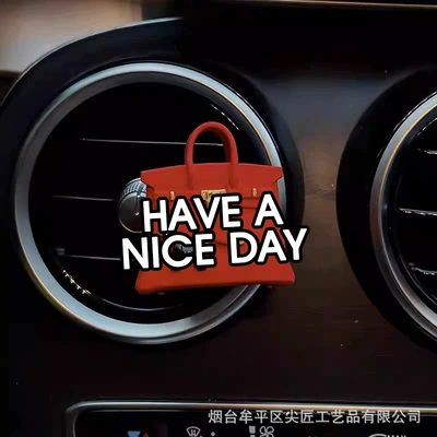 shoes, car air vent decoration, Car Perfume Aromatherapy - bright-red-pony-bag