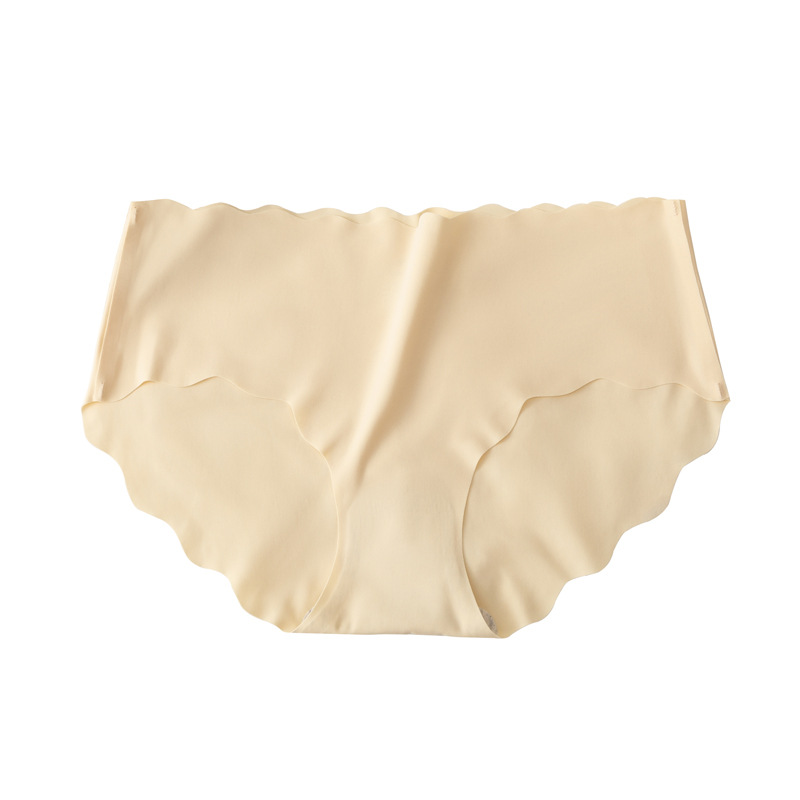 Pantalones interiores europeas y americanas transfronterizas de color sólido delgadas transpirables de yoga rápido seco ondulado sin marcas entrepierna de algodón femenino