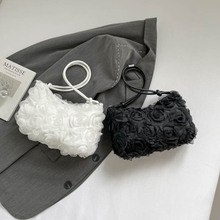 女包包网纱花朵手提包轻奢水钻晚宴包婚纱礼服包宴会派对新娘包包