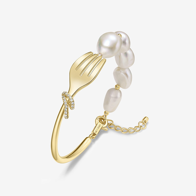 [新品]HEFANG何方餐具珍珠手链优雅百搭饰品个性时尚