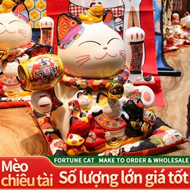 招财猫;陶瓷工艺品;笔筒