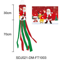 Christmas decoration Santa Claus style wind sock flag outdoor courtyard flag Christmas atmosphere decoration flag can be wholesale