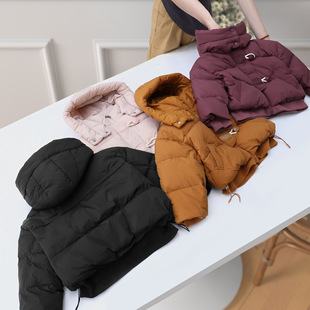 Yishanlian Children's Feather Velvet Clothing for Boys and Girls, Autumn and Winter Warm Thickened Children's Jacket, Manufacturer Direct Delivery, Short Style