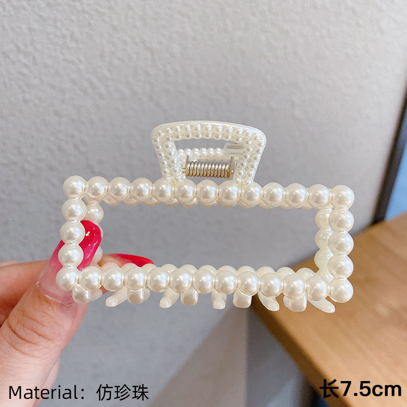 Accesorios para el cabello de pinza de tiburón de acrílico grande de Corea, clip de agarre para el cabello de disco simple, tocado de horquilla de cabeza femenina al por mayor