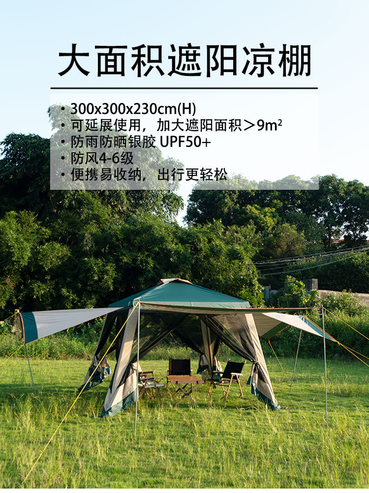 Zhengluxing Outdoor Awning, Rainproof, Sunproof, Uvproof, Portable and Easy to Store Pergola, Drop Shipping