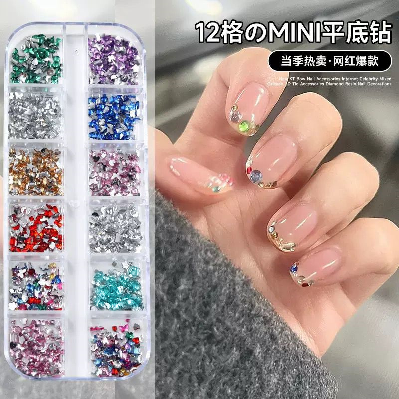 Mixed Mini Irregular-Shaped Flat-Back Nail Art Rhinestones, Small Base Rhinestones, Nail Art Accessories, Trendy Nail Stickers Mixed Mini Irregular-Shaped Flat-Back Nail Art Rhinestones, Small Base Rhinestones, Nail Art Accessories, Trendy Nail Stickers