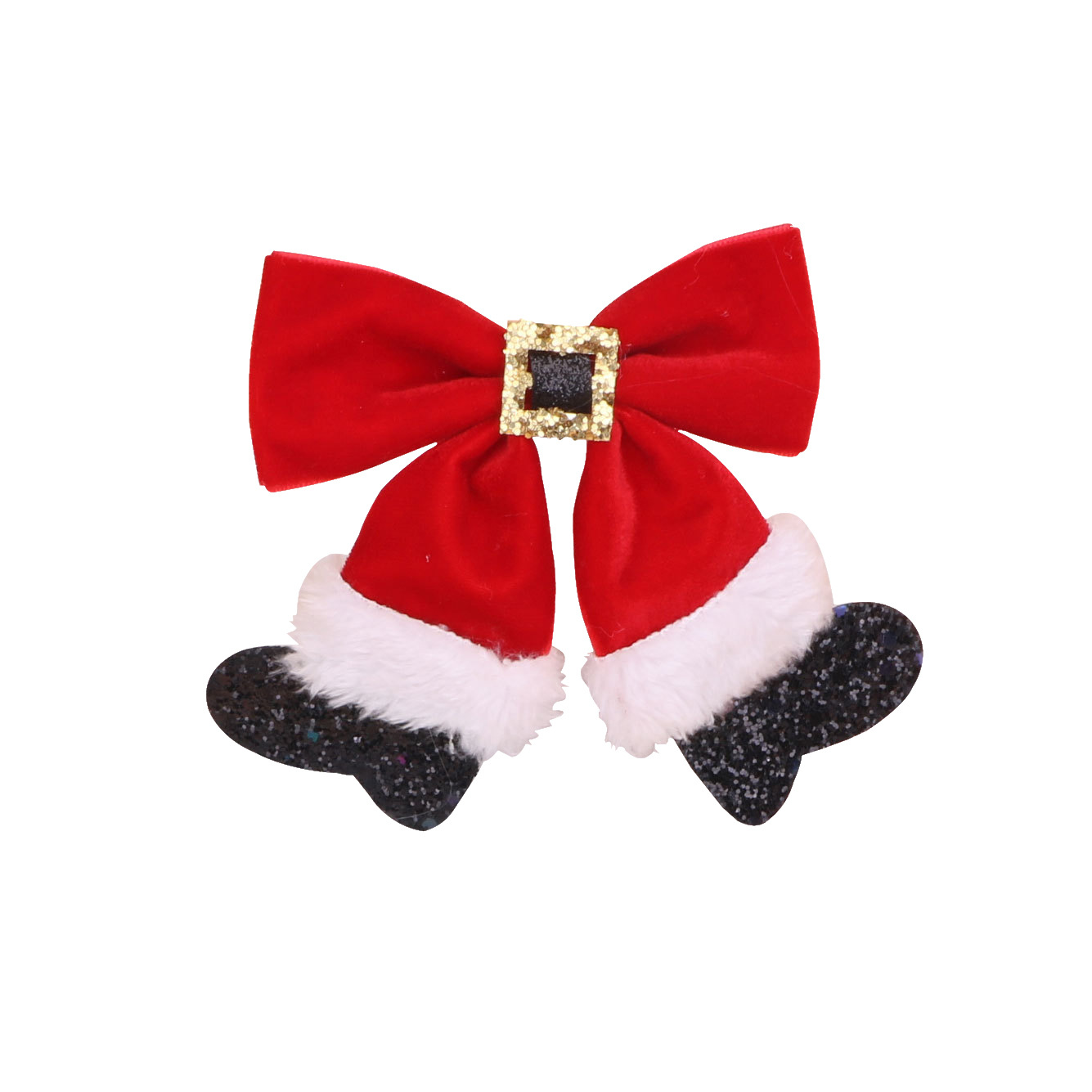 Navidad transfronteriza botas arco clip para el cabello Navidad niños adultos clip para el cabello de tela europea y americana