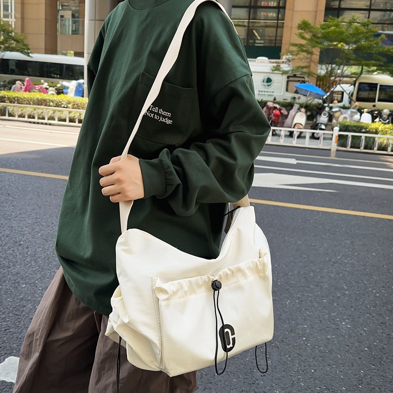 (2개) 여자 일본식 대용량 크로스 바디 백 간단한 올 매치 스포츠 배낭 남자 어깨 가방 대학 학생 학교 가방