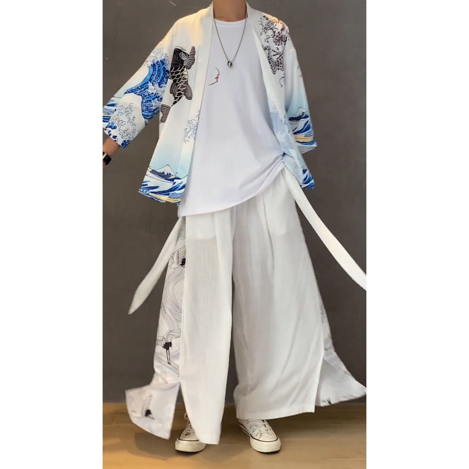 Crappie white jacket + white t + white pants