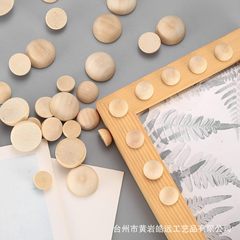 半円形の木製ビーズ、半円形のボール、楕円形のビーズ、穴のない小さな丸い蓮の木の手作りDIYログボール、木製ボール