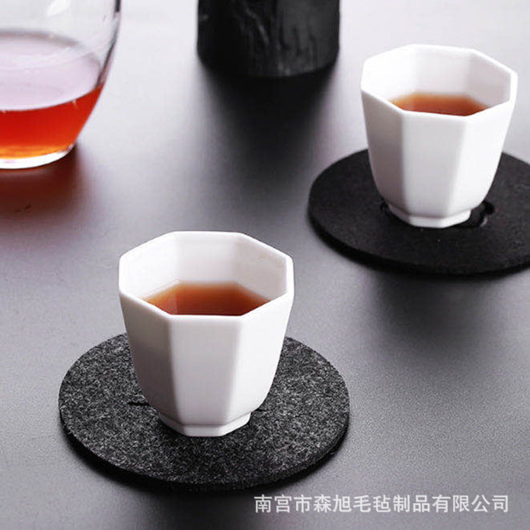 【毛毡杯垫】家居镂空吸水毛毡杯垫 家居餐桌吸水毛毡杯垫