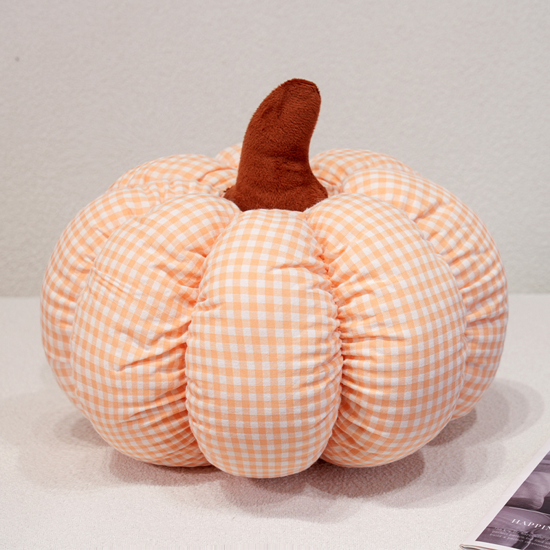 Cojín Decorativo Forma de Calabaza de Poliéster y Algodón PP para Sofá y Sala de Estar