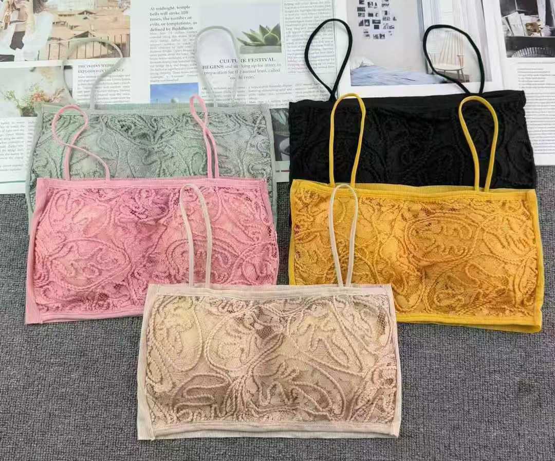 Inventario bajo ropa interior damas pechos pequeños se reúnen sin anillo de acero en la parte superior de la recopilación del pecho sujetador de encaje sexy sobre el pecho