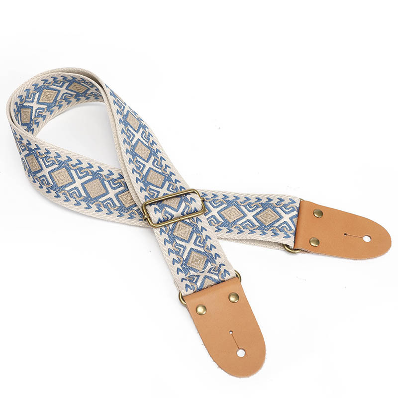 Alabanza PP correa de la guitarra 2023 nuevo S50 jacquard correa de hombro bordado cuero genuino cabeza correa de la guitarra