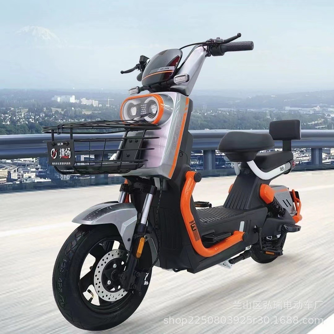 Scooter coche eléctrico estándar nacional dos ruedas adultos hombres y mujeres bicicleta batería coche para llevar pedal estudiante doble