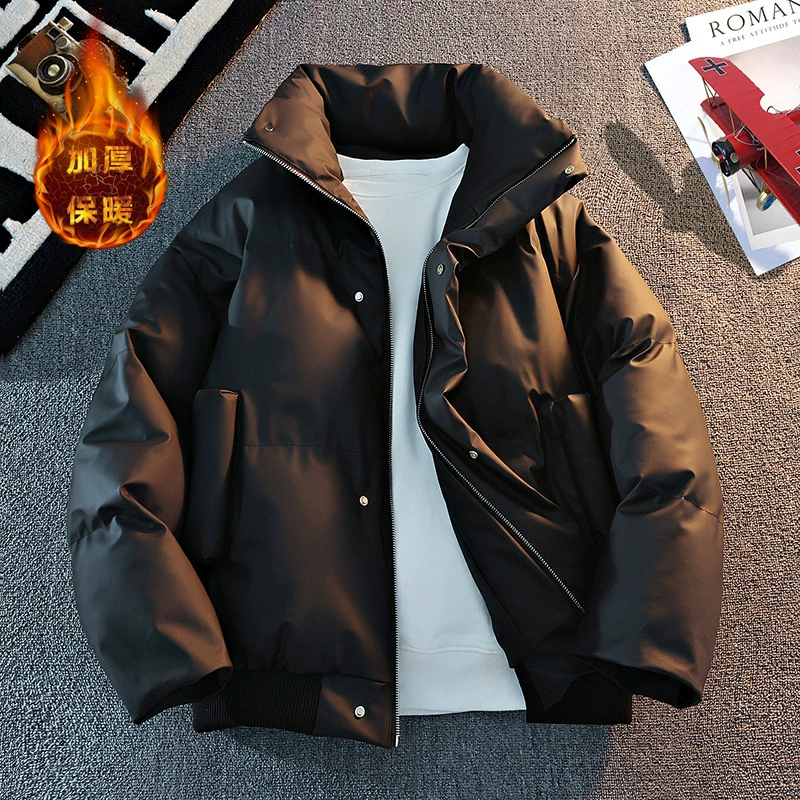 [Взрывной добавка без разницы] Складная осенняя и зимняя качественная кожаная хлопчатобумажная мужская модная хлопчатобумажная одежда файл.