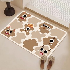 創意拼圖硅藻泥地墊家用衛生間耐磨可裁剪門墊浴室吸水防滑地墊