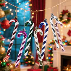 クロスボーダー新しいクリスマスカラフルな糸キャンディー杖装飾クリスマスツリー DIY シーン雰囲気アレンジメント吊り装飾