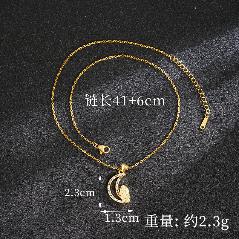 Vietnam Shajin no se desvanece durante mucho tiempo, personalidad europea y americana, moda, diamantes, luna, María, collar, aretes, joyas