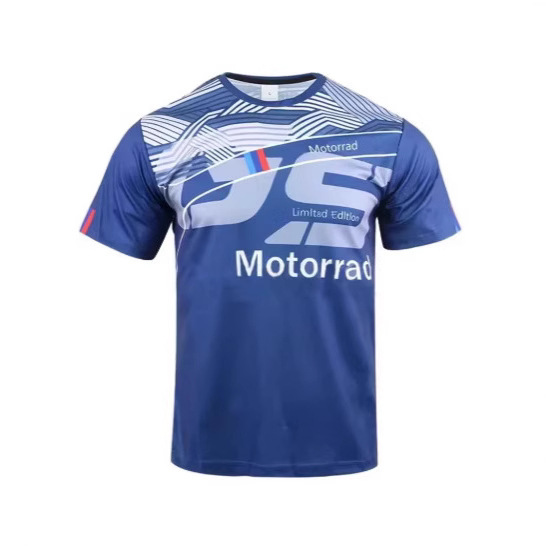 2025 New Fashion 3D Printing Motorcycle Racing Quick-Drying Breathable Sports Crew Short-Sleeved T-Shirt Top Mesh T-Shirt