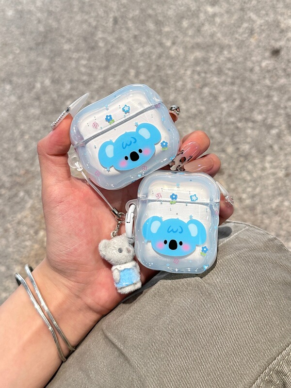 Casual English Flower Koala Suitable for Airpods4 Protective Cover New Ipod Apple Headphone Case with Pendant 2 Casual English Flower Koala Suitable for Airpods4 Protective Cover New Ipod Apple Headphone Case with Pendant 2