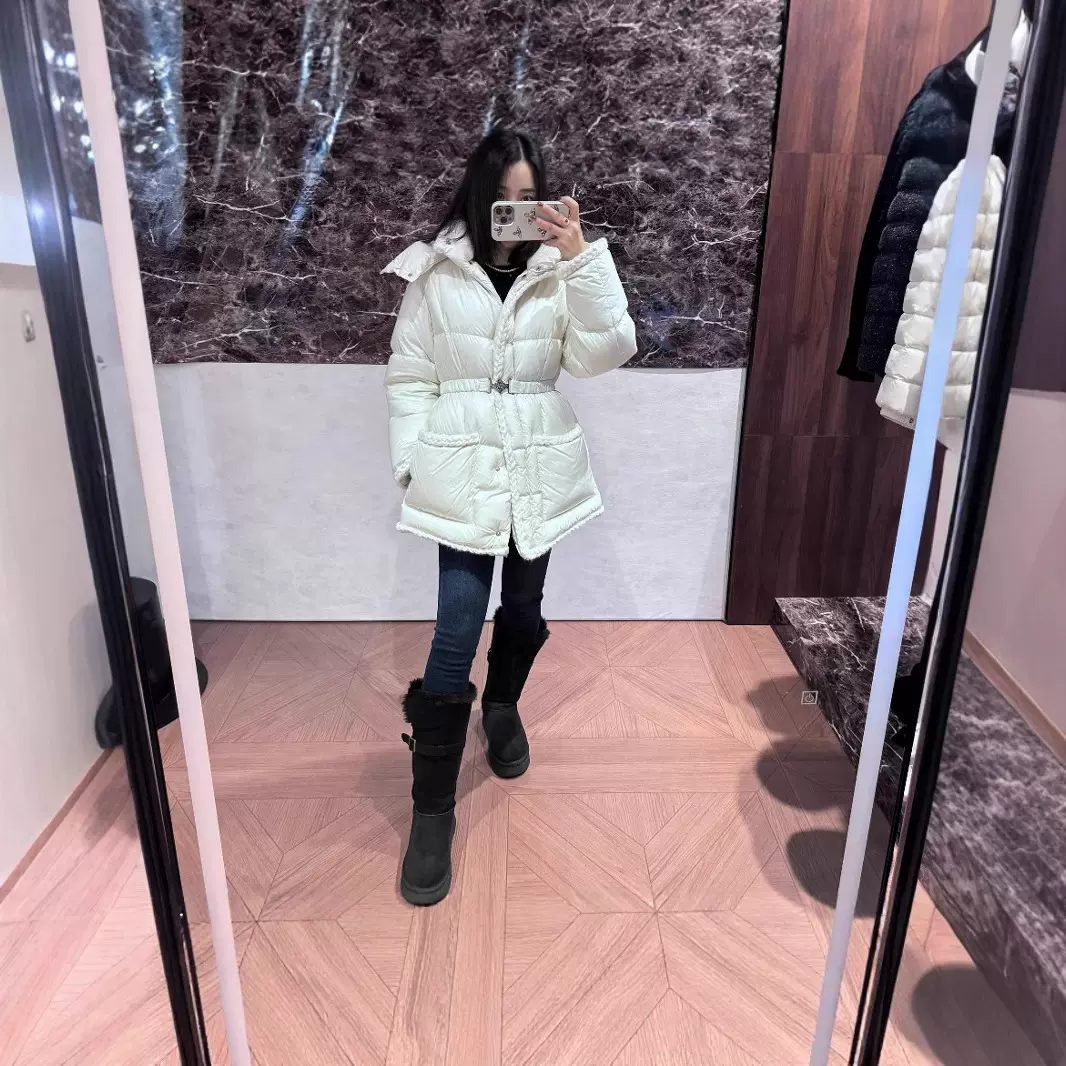 镇店王外套白鹅绒羽绒服2025冬款重磅中长款派克服帽子可拆卸收腰