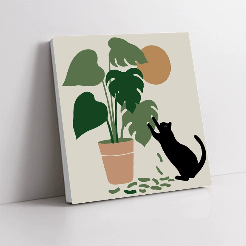 Handmade Acrylic Canvas Art Print, Square 20×20 / 30×30 cm, Sealed Backing, Giftable Designs