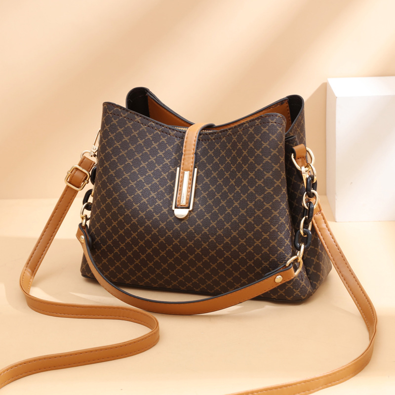 2024ladybag gran capacidad pu bolso de hombro bolso de mano bolso de mujer bolso de teléfono móvil bolso de cubo bolsas