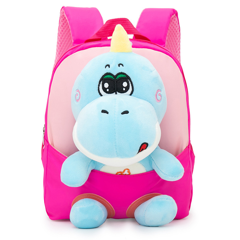 2023 nueva muñeca de dibujos animados desmontable kindergarten mochila de dibujos animados dinosaurio felpa niños bebé mochila