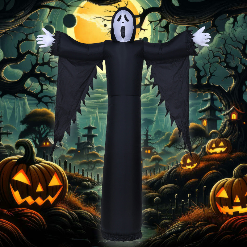 Amazon Halloween inflable 3,6 m led luz negra inflable divertido halloween decoración inflable inflable