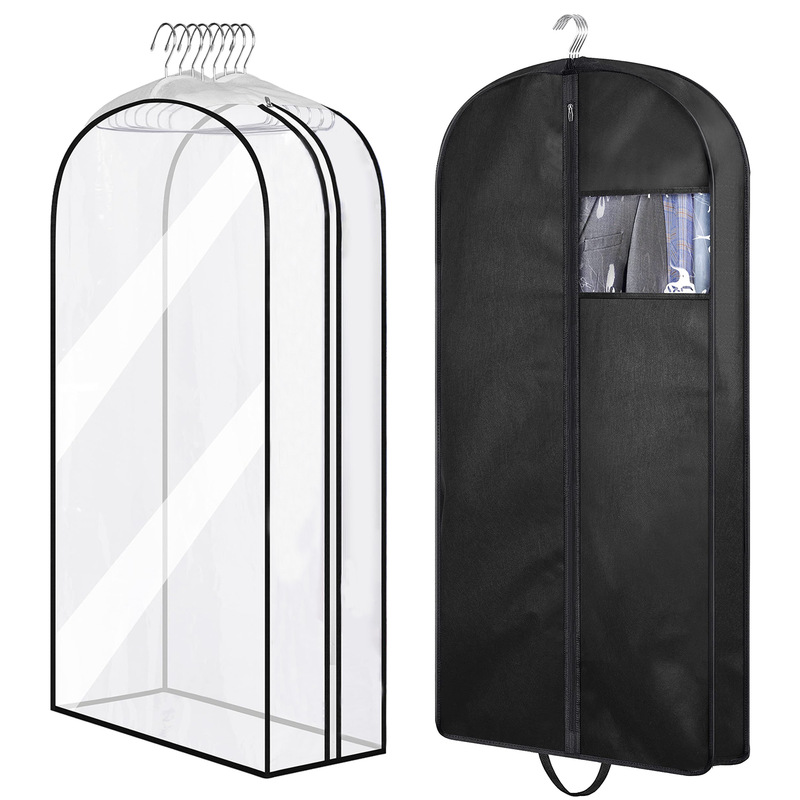 Ready-Made Suit Dust Bag Peva Fabric Clothing Dust Cover Non-Woven Dust Cover Wedding Dress down Jacket Hanging Bag