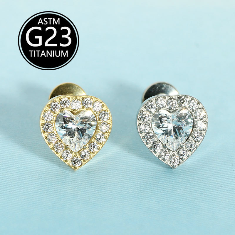 Silver pointed spike labret stud material detail