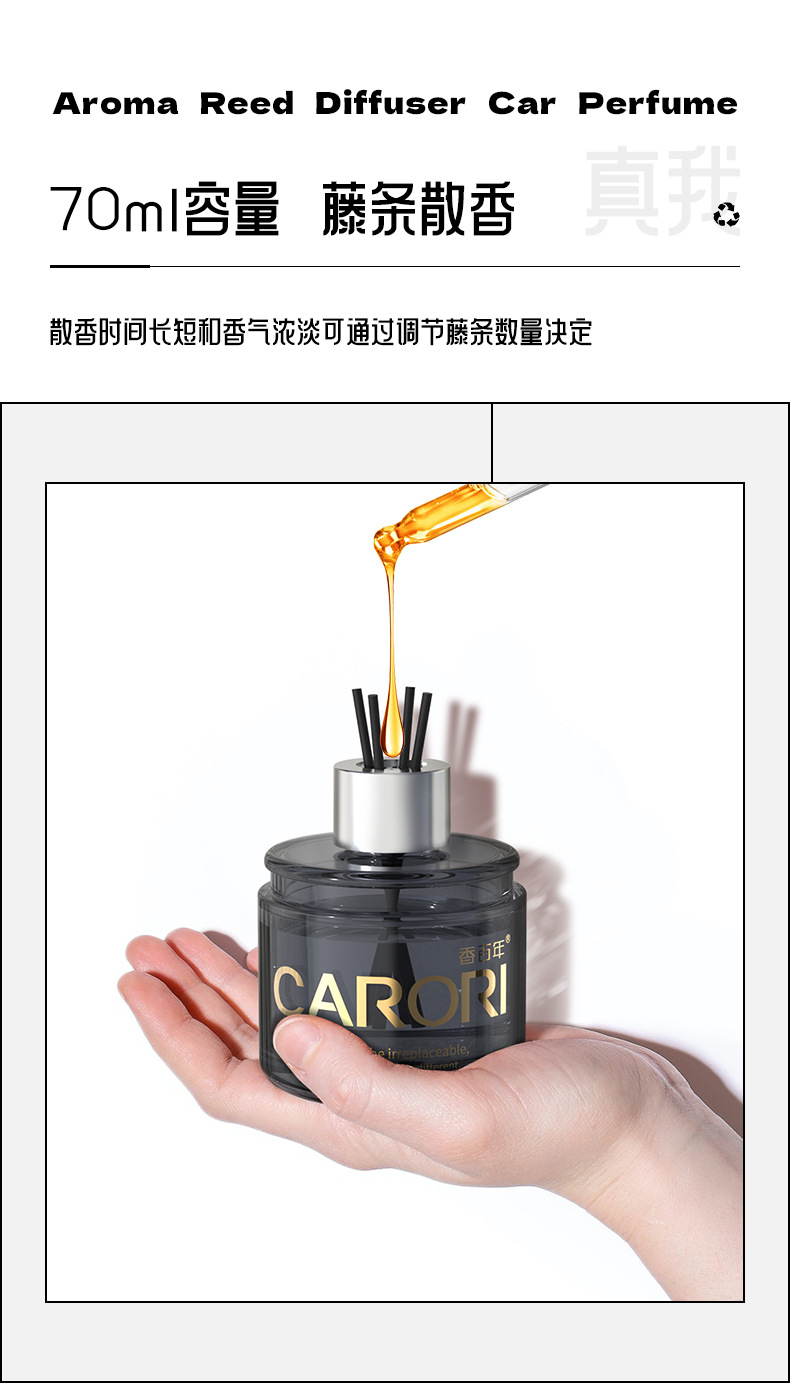 Centennial Car Perfume Small Waist Rattan Aromatherapy High-End Car Ornaments Car Fragrance Long-Lasting Light Fragrance Deodorization