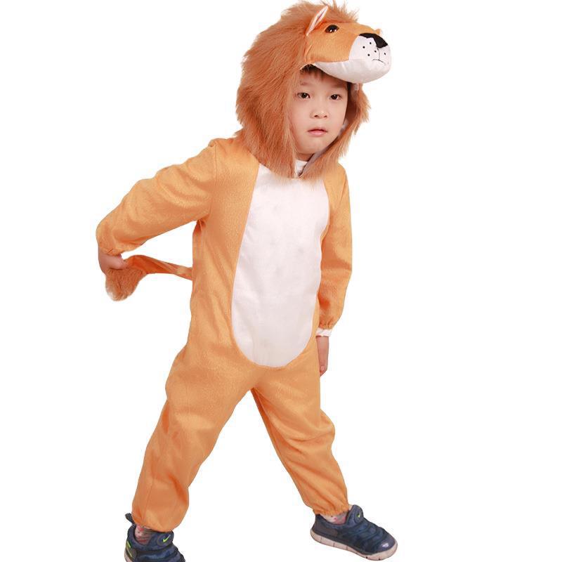 Nuevo traje animal ratón traje de la etapa del león traje de rendimiento de tela suave para niños cosplay drama traje
