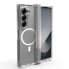 适用Z Fold7透明磁吸壳PC+TPU四角防摔气囊Fold6转轴连体手机套