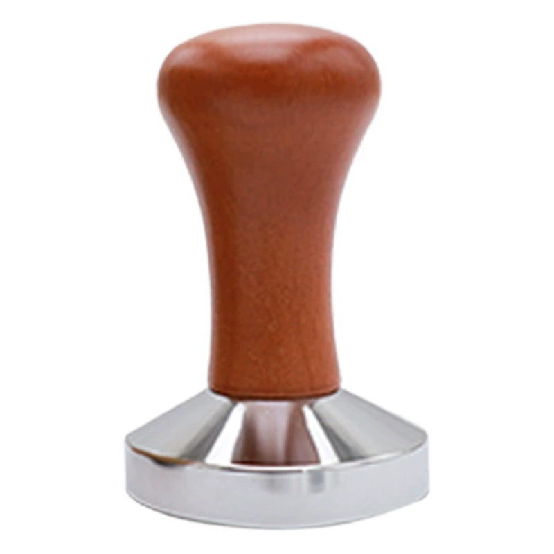 Пресс для порошка кофе из нержавеющей стали 51/53/58 мм Гладкая деревянная ручка для порошка молоток Кофемашина тканевый порошок для кафе