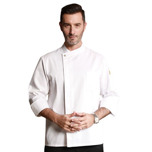 Men's Chef Uniform Long Sleeve Short Sleeve Hotel Western Restaurant Kitchen Canteen Catering Pastry Pure White Chef Wear Wholesale