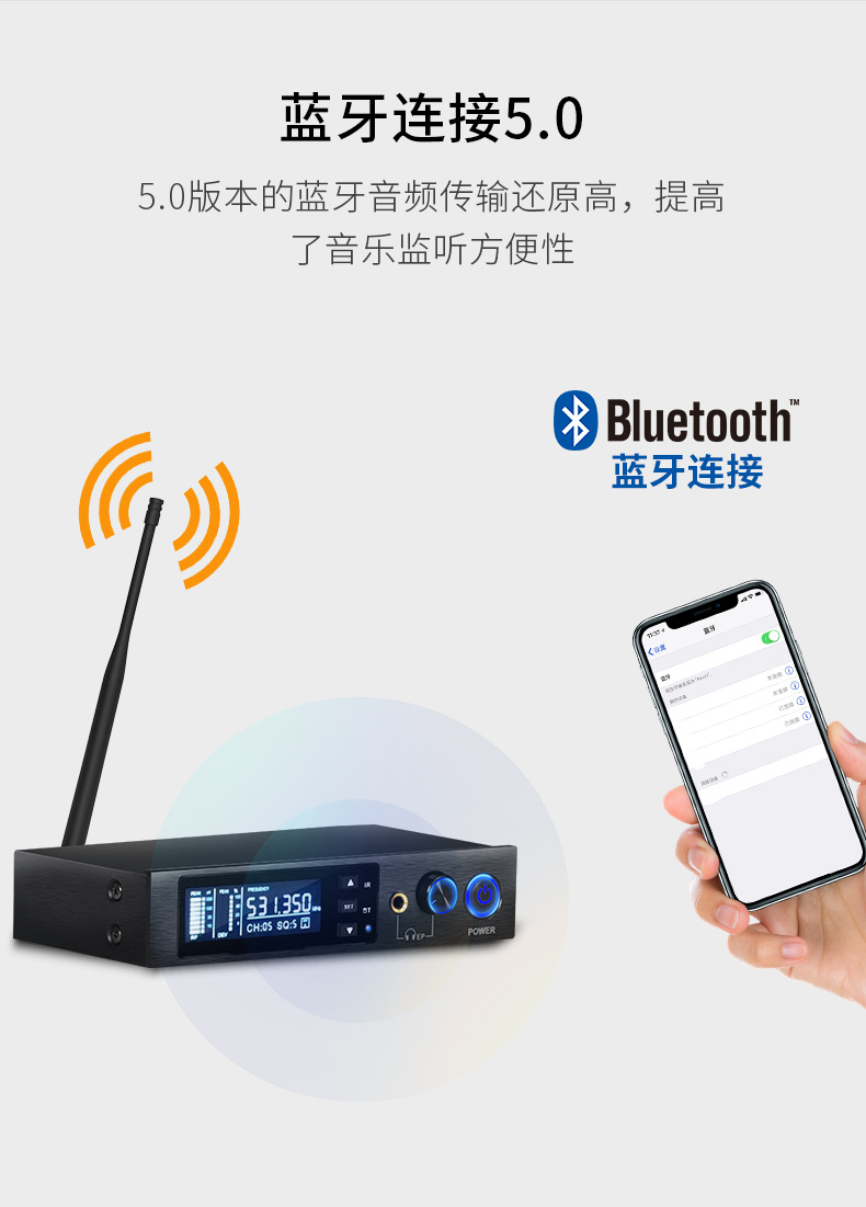 Professionelle kabellose In-Ear-Monitor-Kopfhörer mit Mikrofon für Bühnenauftritte, Outdoor-Performance, Sänger und Live-Streaming
