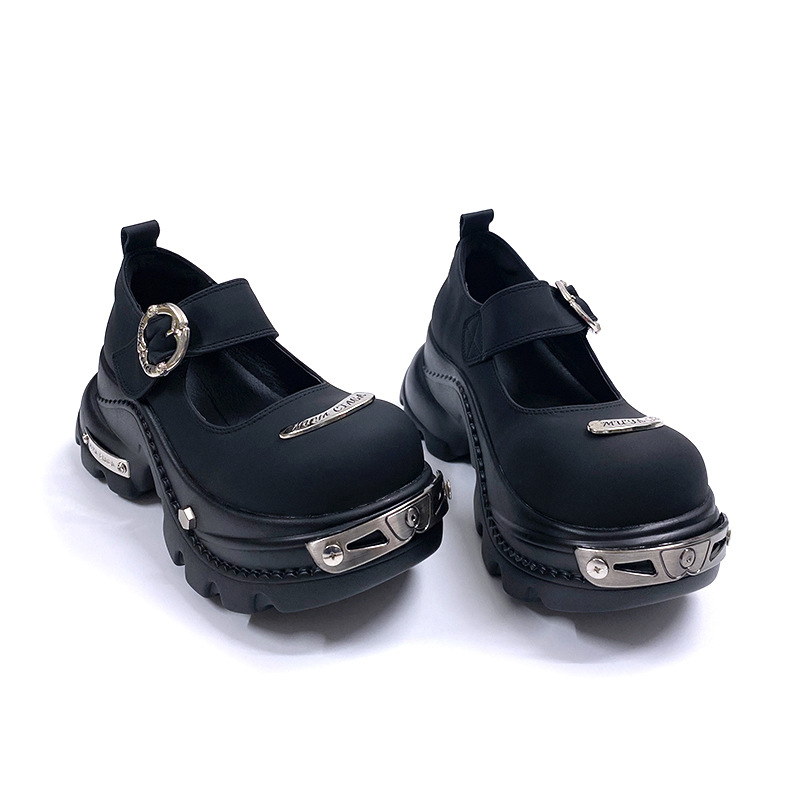Mary Jane shoes English style platform with chunky sole