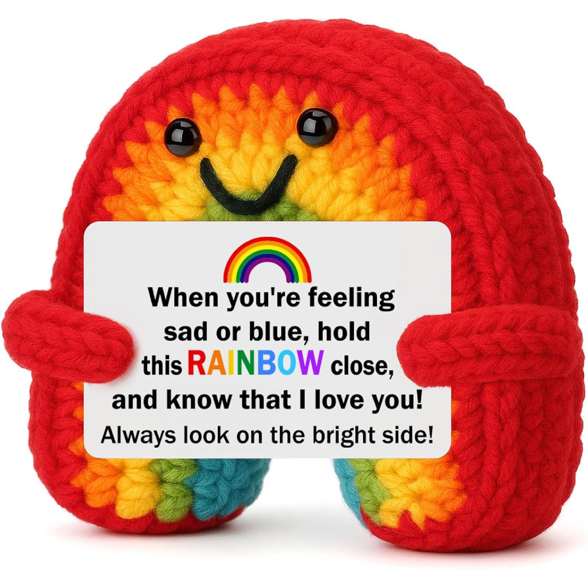 新品跨境亚马逊热销冰条线 Crochet Positive RAINBOW 毛线玩偶励