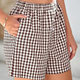 2025 Amazon AliExpress Women's Casual Cotton Pajama Pants Pocket Loose High Waist Wide Leg Vintage Plaid Shorts