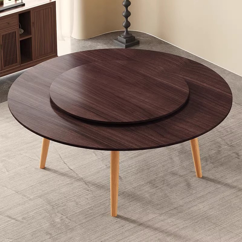 [black walnut pattern] quadruple 1.6m + 1.0m round turntable + manual track
